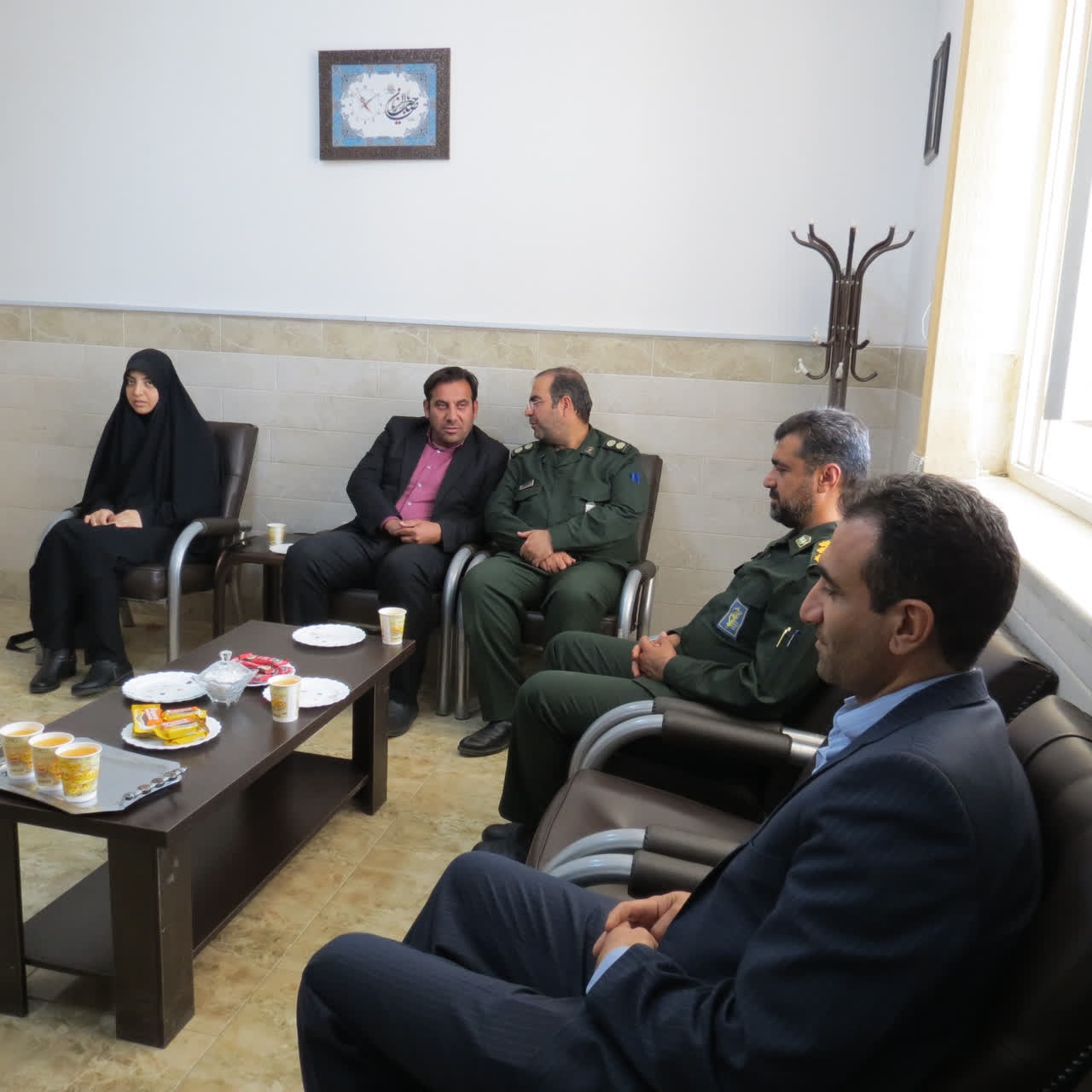 دیدار فرماندهی ناحیه مقاومت بسیج سپاه با رئیس دانشکده پرستاری آباده